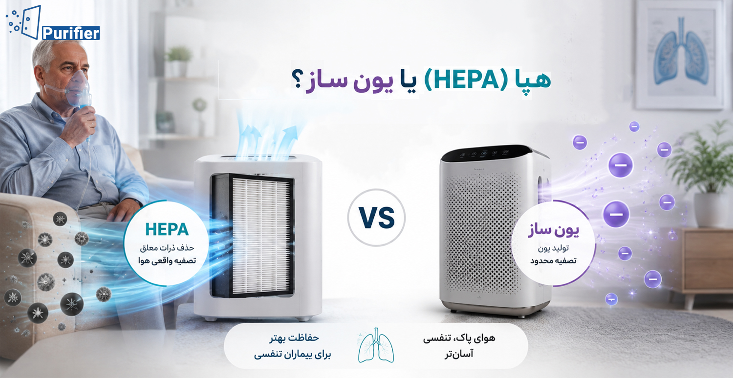 HEPA برای بیماران تنفسی بهتر است یا یون ساز؟