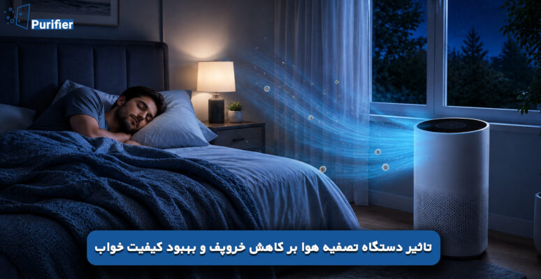 تاثیر دستگاه تصفیه هوا بر کاهش خروپف و بهبود کیفیت خواب