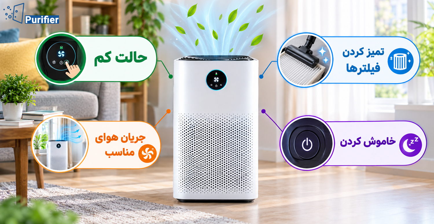 چگونه مصرف برق دستگاه تصفیه هوا را کاهش دهیم؟